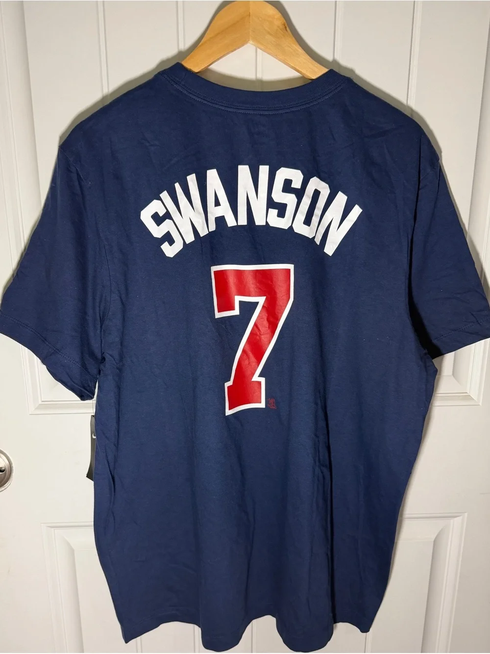 Nike Atlanta Braves Dansby Swanson #7 T-Shirt Men’s XL NWT MLB Blue